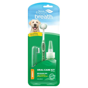 TropiClean Fresh Breath Oral Care Large Dog Toothbrush Kit