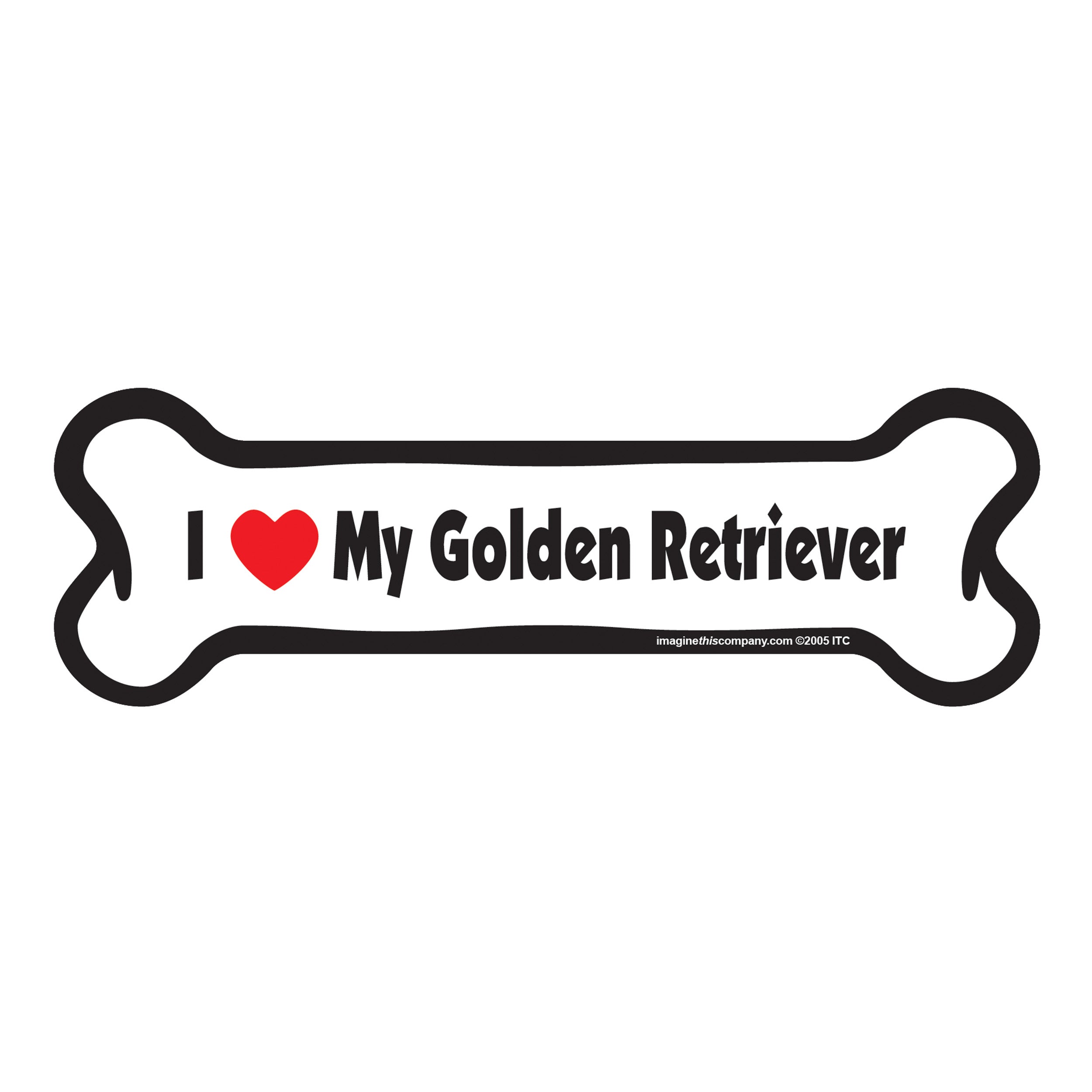 Golden Retriever Bone Magnet