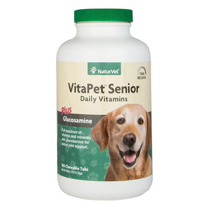NaturVet VitaPet Senior Daily Vitamins Plus Glucosamine Dog Supplement
