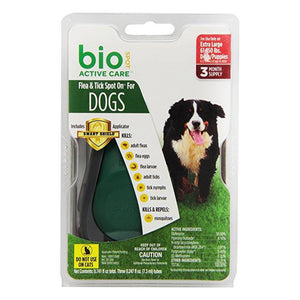 Bio Spot Active Care Flea & Tick Spot On With Applicator For Extra Large Dogs (61-150 Lbs.) 3 Month Supply