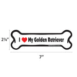 Load image into Gallery viewer, "I Love My Golden Retriever" Bone Magnet