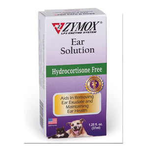 Zymox Hydrocortisone Free Dog & Cat Ear Infection Solution, 1.25-oz bottle