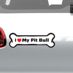 Load image into Gallery viewer, "I Love My Pit Bull" Bone Magnet