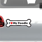 Load image into Gallery viewer, "I Love My Poodle" Bone Magnet
