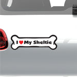 Load image into Gallery viewer, "I Love My Sheltie" Bone Magnet