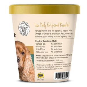 NaturVet Skin & Coat Plus Breath Aid Soft Chews Skin & Coat Supplement for Dogs, 70 count