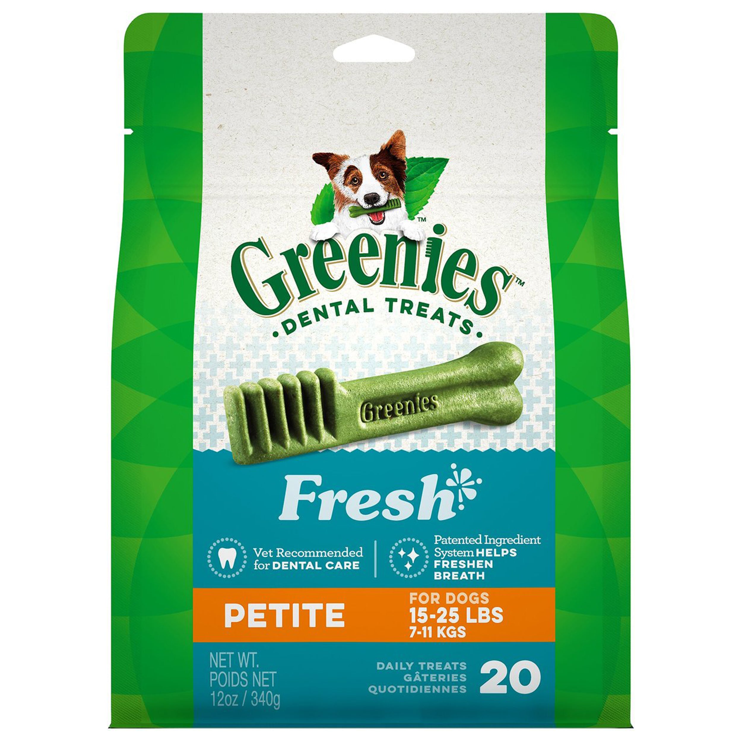 Greenies Fresh Petite Dental Dog Treats, 20 Count