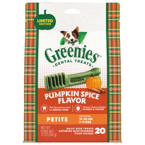 Greenies Pumpkin Spice Flavor Petite Dental Dog Treats, 20 Count