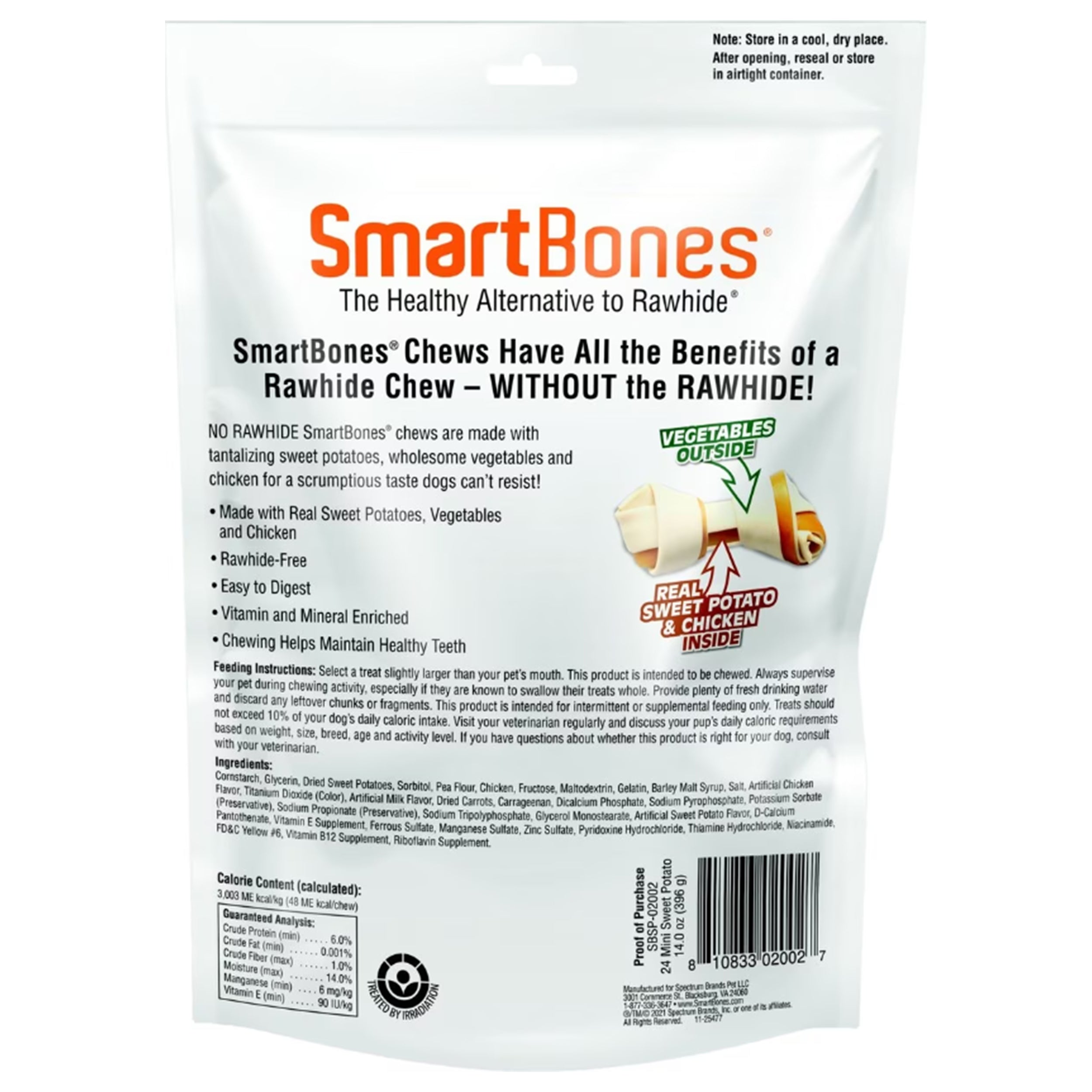 SmartBones Mini Sweet Potato Chews Dog Treats, 24 count