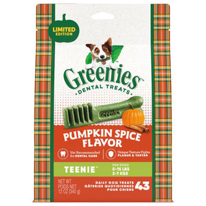 Greenies Teenie Pumpkin Spice Dental Dog Treats, 43 Count