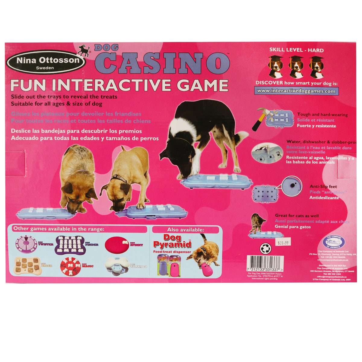 Dog Casino by Nina Ottosson - An Advanced Interactive Dog Puzzle