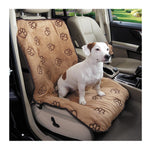 Load image into Gallery viewer, Cruising Companion Single Car Seat Cover Camel with Dark Brow Paw Print Pattern for Travel with Dogs for No Messy Hair on seats
