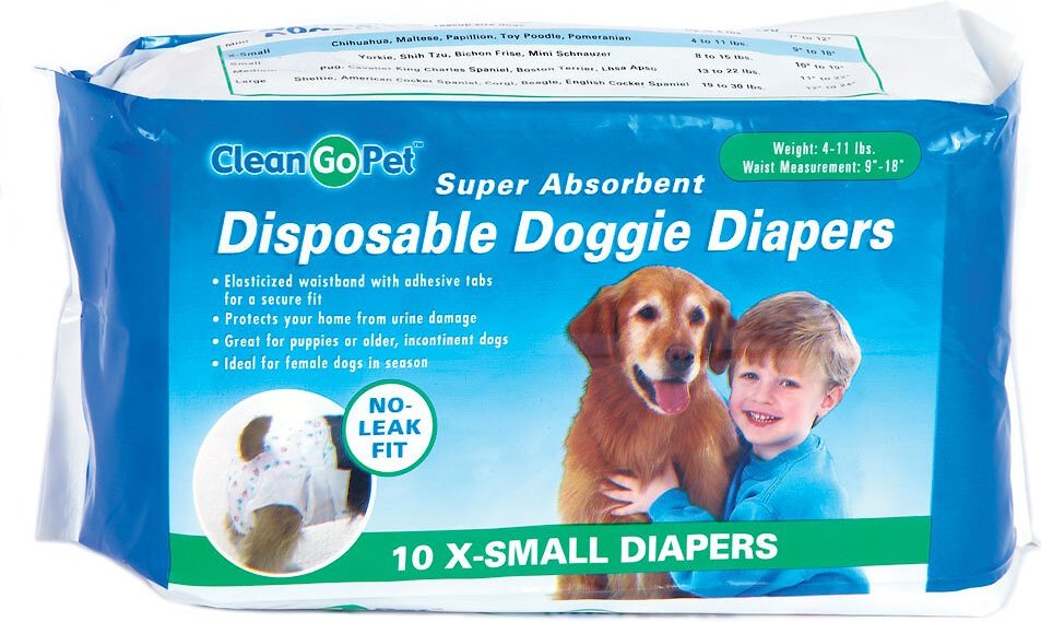 Clean Go Pet Super Absorbent Disposable Male & Female Dog Diapers