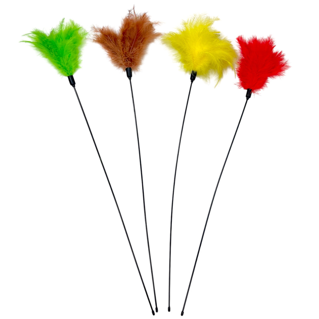 Feather Teaser Wand Cat Toy, 26-in