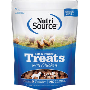 NUTRISOURCE DOG SOFT TENDER TREAT CHICKEN 6OZ