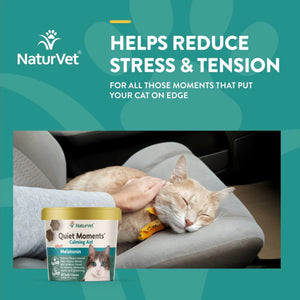 NaturVet Quiet Moments Soft Chews Calming Supplement for Cats 60 CT