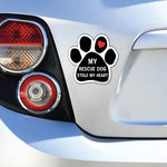 Load image into Gallery viewer, "My Rescue Dog Stole My Heart" Paw Magnet
