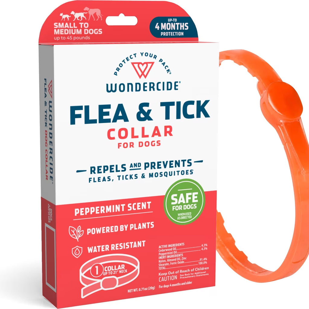 Natural Flea, Tick & Mosquito Repellent Small to Medium Dogs Collar, Peppermint