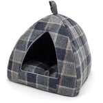 Load image into Gallery viewer, Plaid patterned pet bed on a white background
