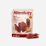 Load image into Gallery viewer, Biteology Duck Jerky Dog Treat Strips, 10 oz
