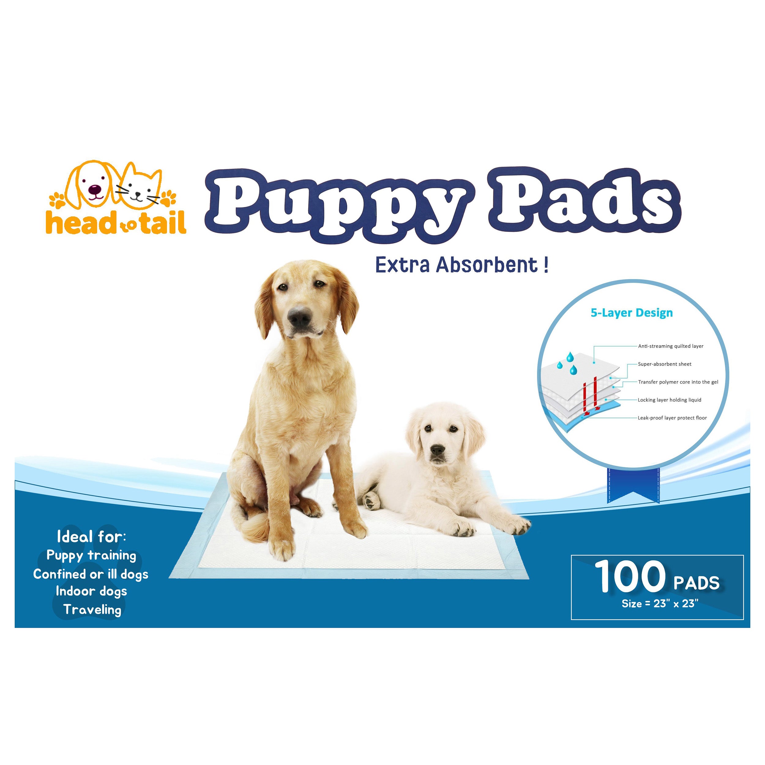Head to Tail Puppy Training Pads