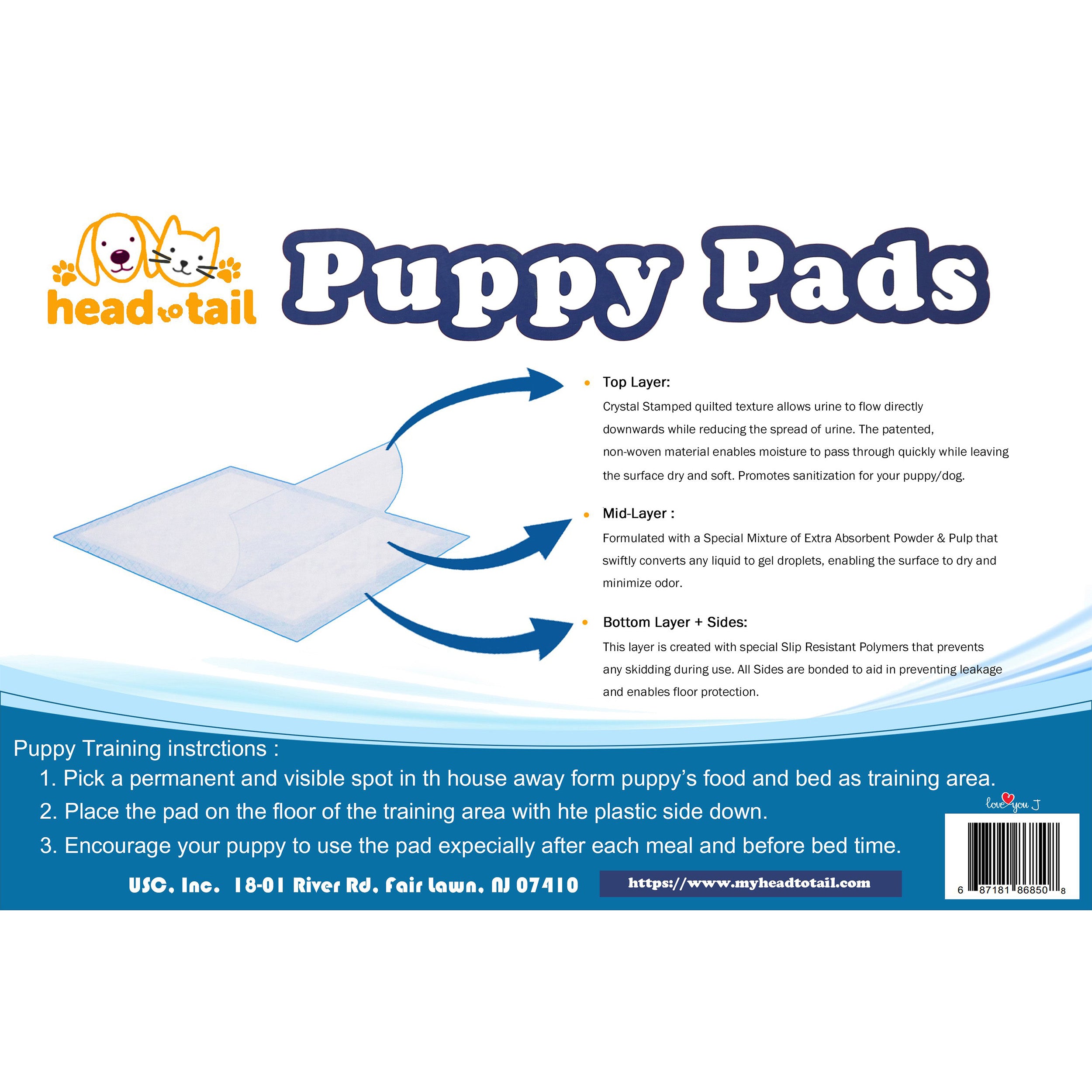 Head to Tail Puppy Training Pads