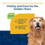 Load image into Gallery viewer, NaturVet VitaPet Senior Daily Vitamin Immunity Bacon &amp; Chicken Flavored Supplement for Dogs, 60 count
