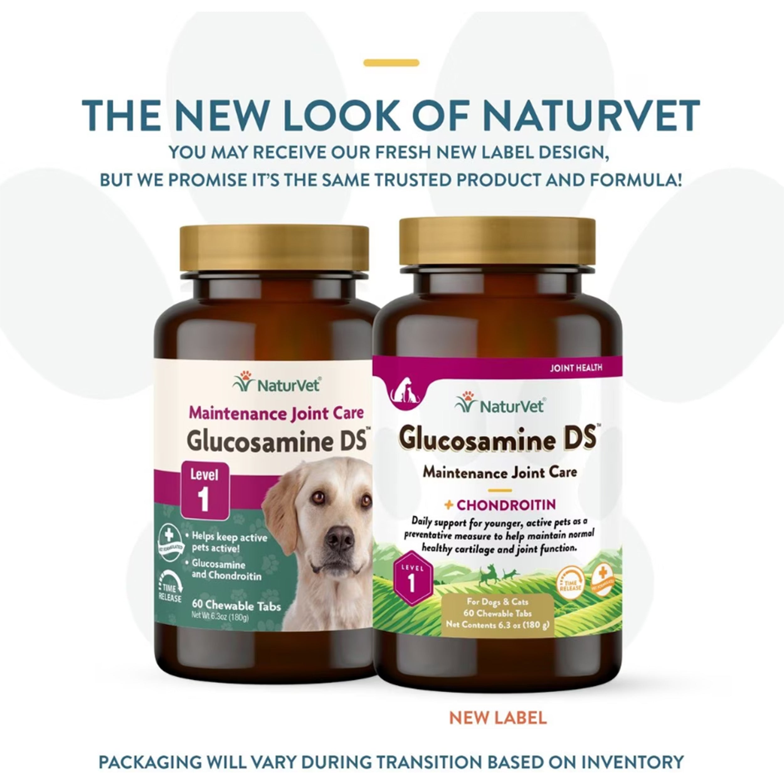 NaturVet Maintenance Care Glucosamine DS Chewable Tablets Joint Supplement for Dogs & Cats