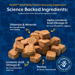 Load image into Gallery viewer, NaturVet VitaPet Adult Daily Vitamin Immunity Bacon &amp; Chicken Flavored Supplement for Dogs, 60 count
