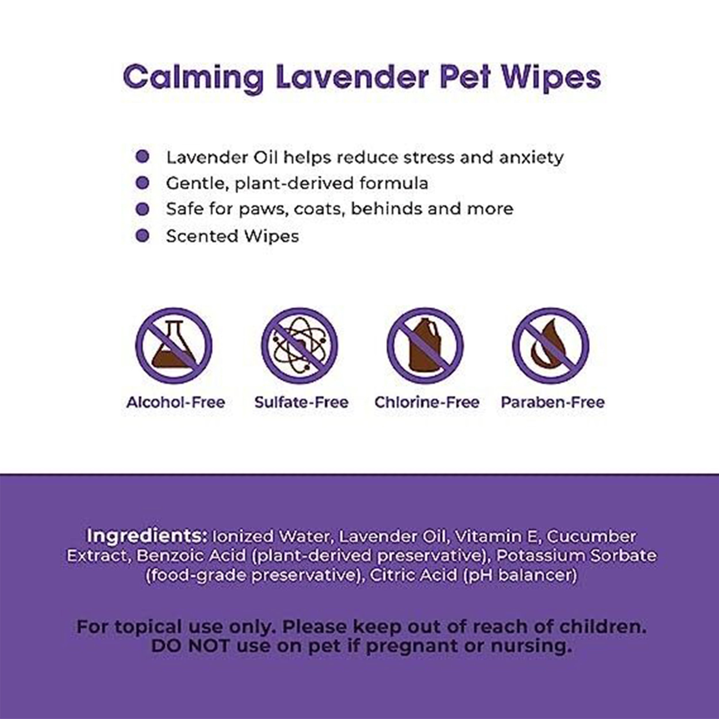 Best Pet Supplies Soothing Cat & Dog Grooming Wipes, 100 count