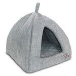 Load image into Gallery viewer, Linen Tent Covered Cat &amp; Dog Bed, Grey
