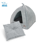 Load image into Gallery viewer, Linen Tent Covered Cat &amp; Dog Bed, Grey

