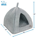 Load image into Gallery viewer, Linen Tent Covered Cat &amp; Dog Bed, Grey
