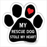 Load image into Gallery viewer, "My Rescue Dog Stole My Heart" Paw Magnet
