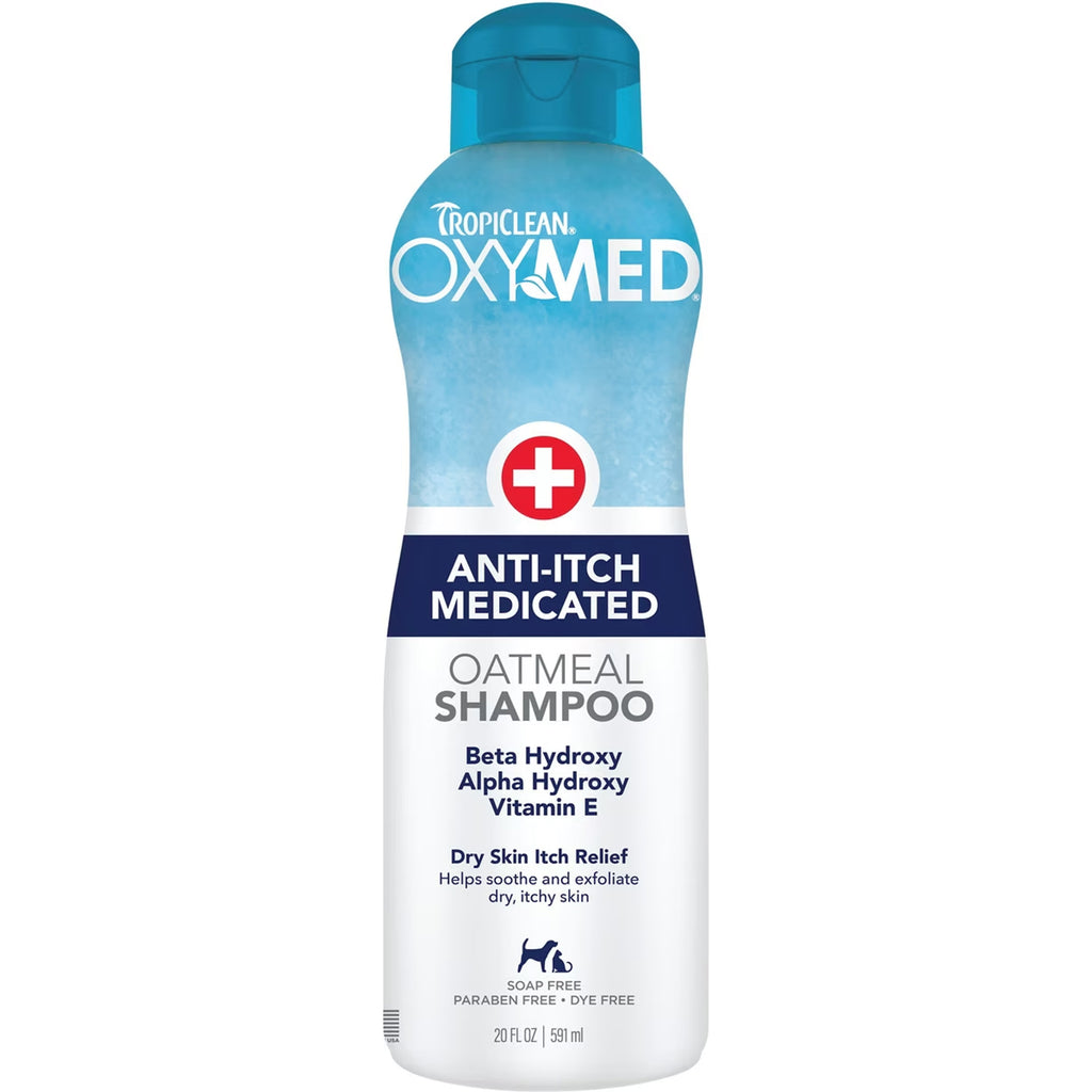 TropiClean OxyMed Medicated Anti-Itch Dog Shampoo, 20-fl oz bottle