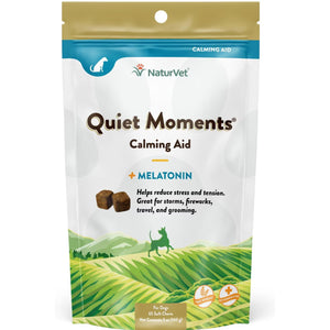 Package of NaturVet Quiet Moments Calming Aid with a scenic design on a white background