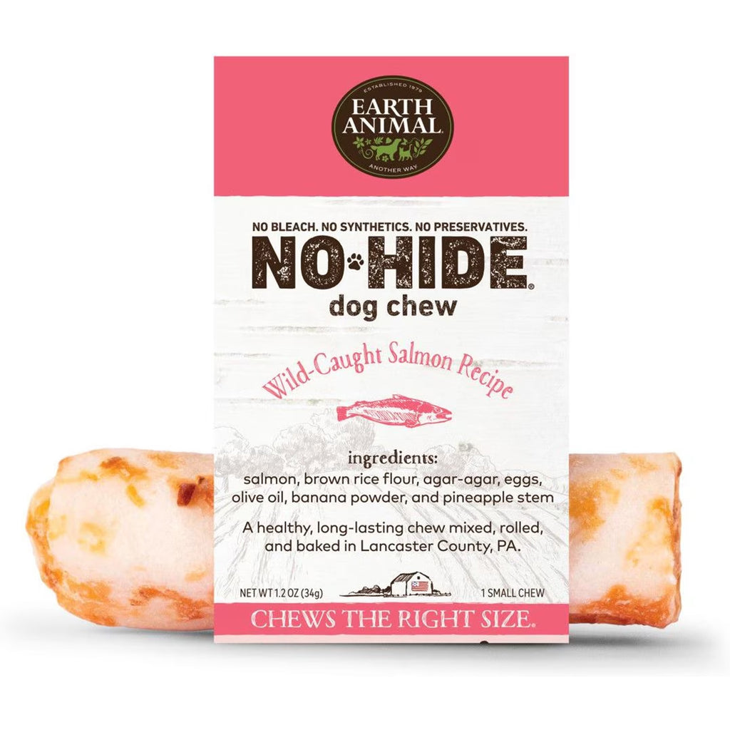 Earth Animal No-Hide Dog Chew, Salmon, 1-Count