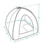 Load image into Gallery viewer, Linen Dog &amp; Cat Soft Tent-Bed, Brown
