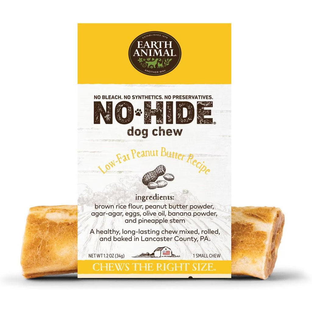Earth Animal No-Hide Dog Chew, Peanut Butter, 1-Count