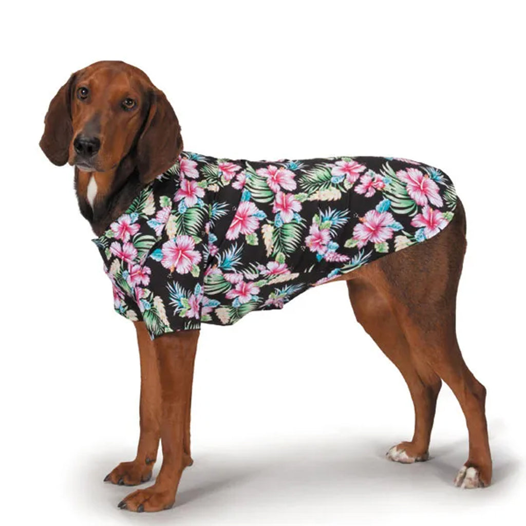 Casual Canine Floral Hawaiian Breeze Camp Shirt