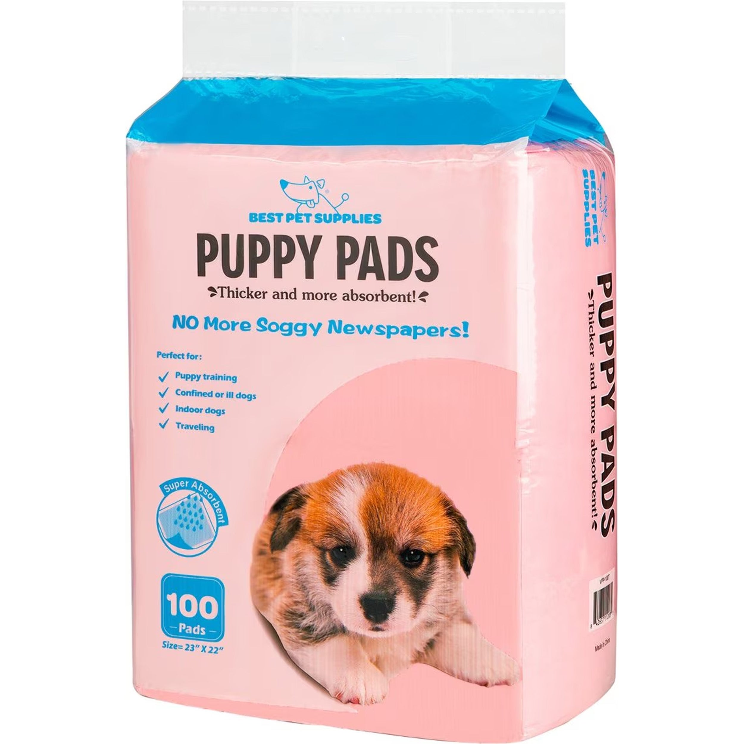Best Pet Supplies Disposable Puppy Pads Training Dog Potty Pads, 23 x 22-in, 100 count
