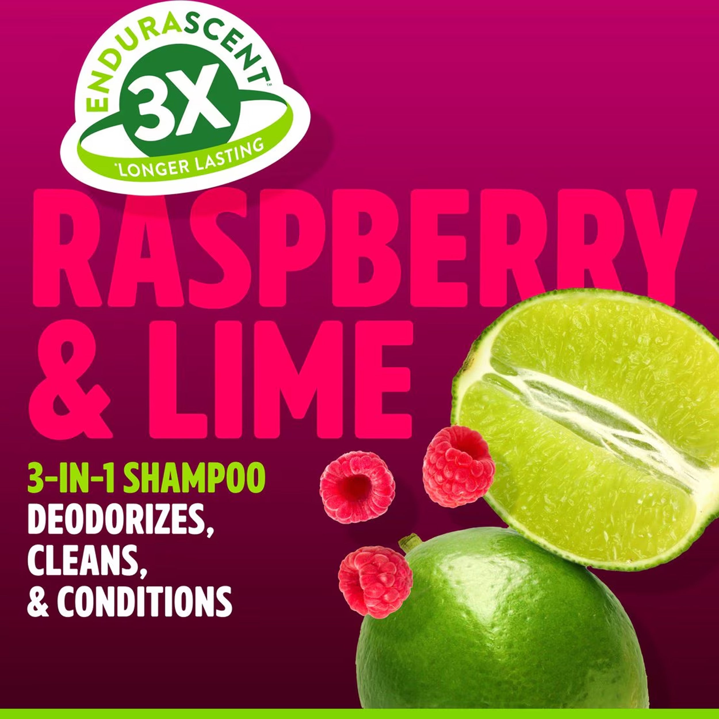 TropiClean EnduraScent Raspberry Lime Scented Deodorizing Dog & Cat Shampoo, 20-fl oz bottle