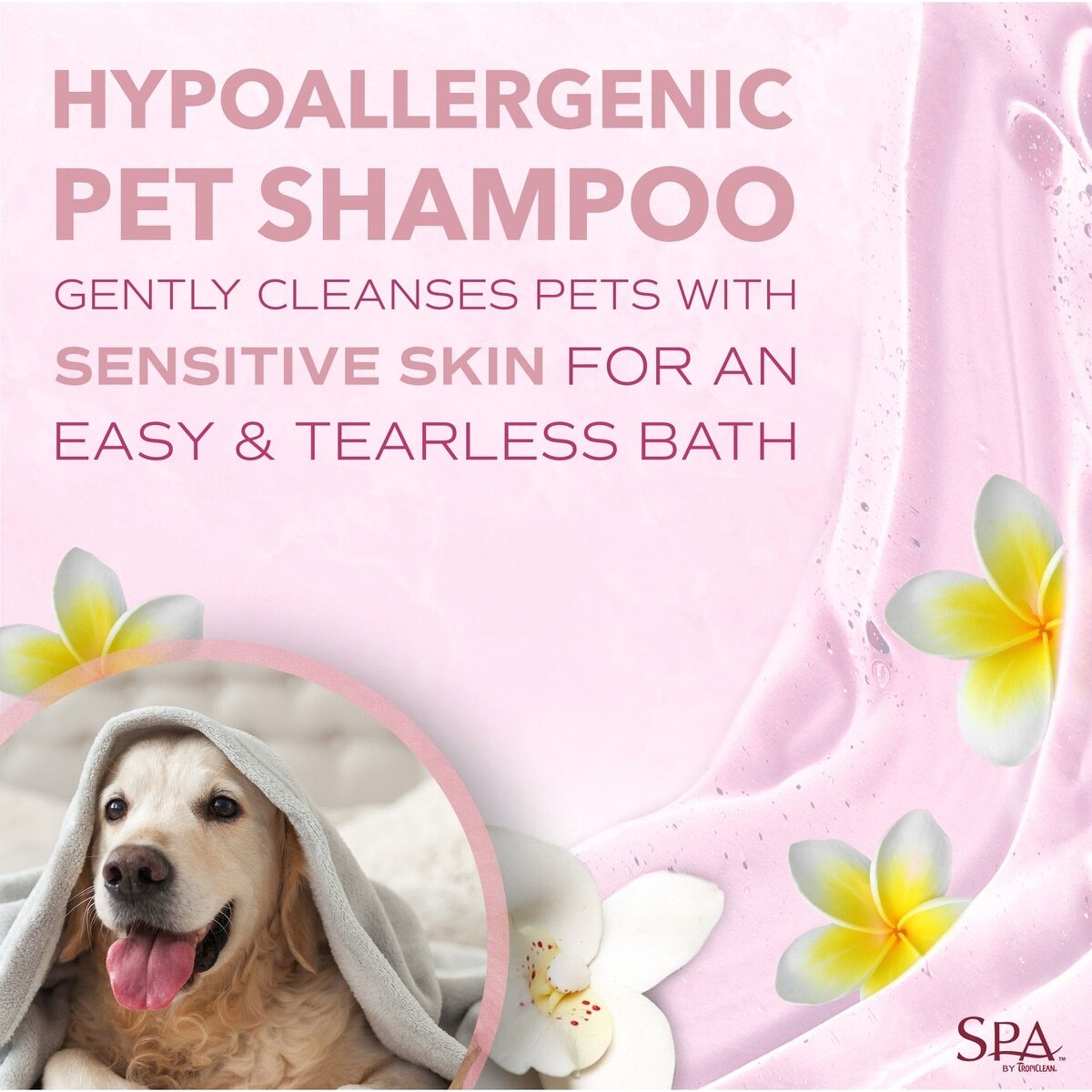 TropiClean Spa Pure Hypoallergenic Sensitive Skin Dog & Cat Shampoo, 16-fl oz bottle