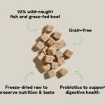 Load image into Gallery viewer, OPEN FARM CAT FREEZE-DRIED RAW KITTY CUBES TREATS SURF &amp; TURF RECIPE 1.5OZ
