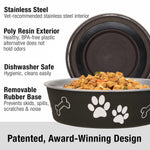 Load image into Gallery viewer, Loving Pets Stainless Steel Dog Bowl, Paw Print &amp; Bone
