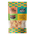 Load image into Gallery viewer, Package of cat sushi bonito flake cat treats with colorful checkered border and cat-themed design.
