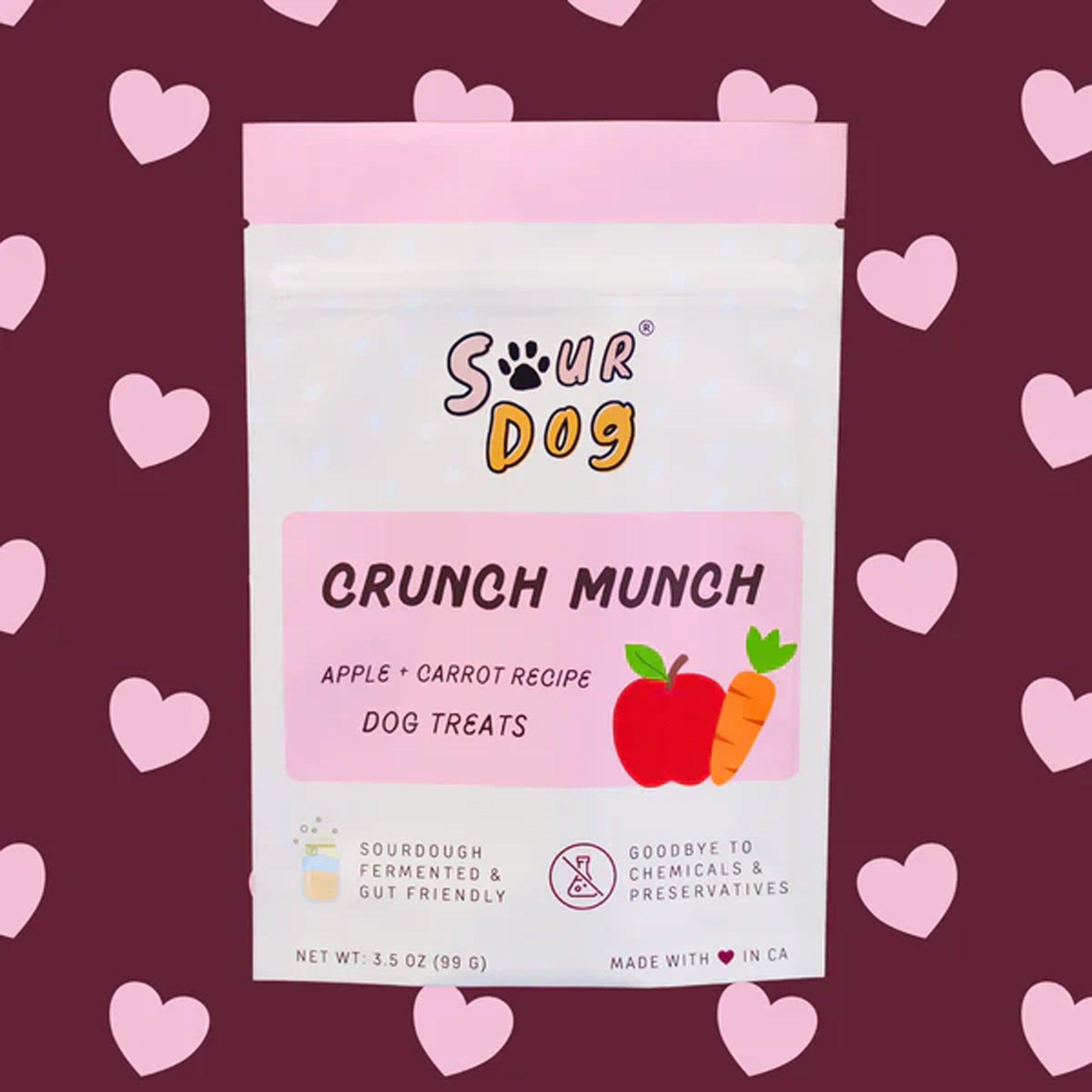 SourDog Crunch Munch Apple + Carrot Dog Treats