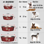 Load image into Gallery viewer, Loving Pets Stainless Steel Dog Bowl, Paw Print &amp; Bone
