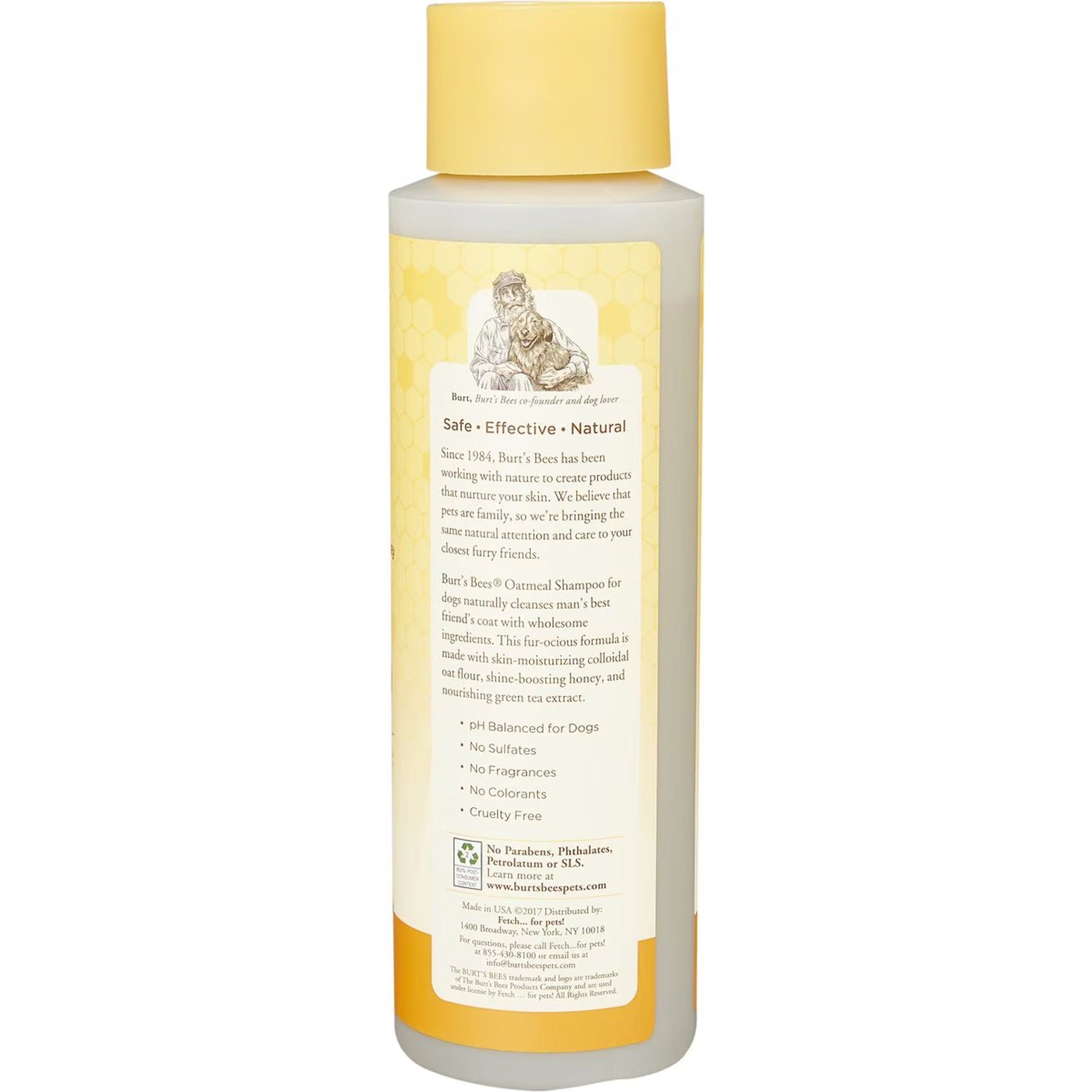 Burt's Bees Oatmeal with Colloidal Oat Flour & Honey Dog Shampoo, 16-fl oz bottle