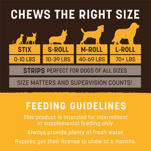 Earth Animal No-Hide Dog Chew, Peanut Butter, 1-Count